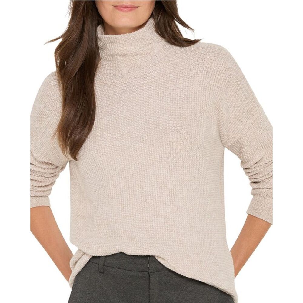 Nic+Zoe Womens Waffle Sweater